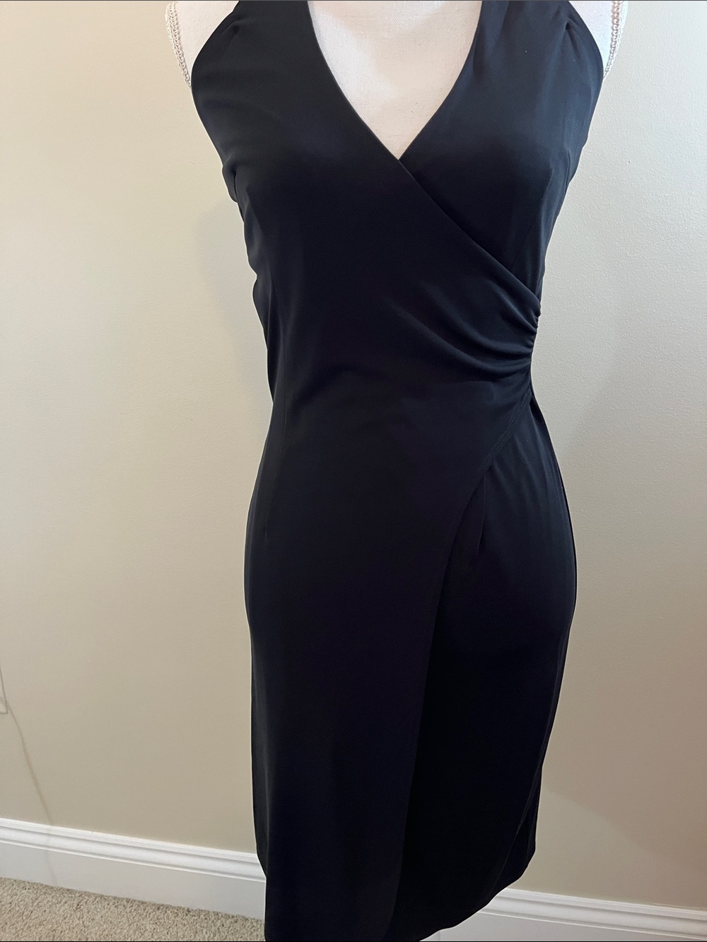 Express Black Backless Wrap Dress